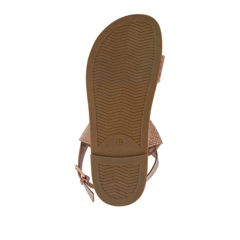 Buckled Slingback Sandals - PLAN41011 / 327 142 - Rose Gold