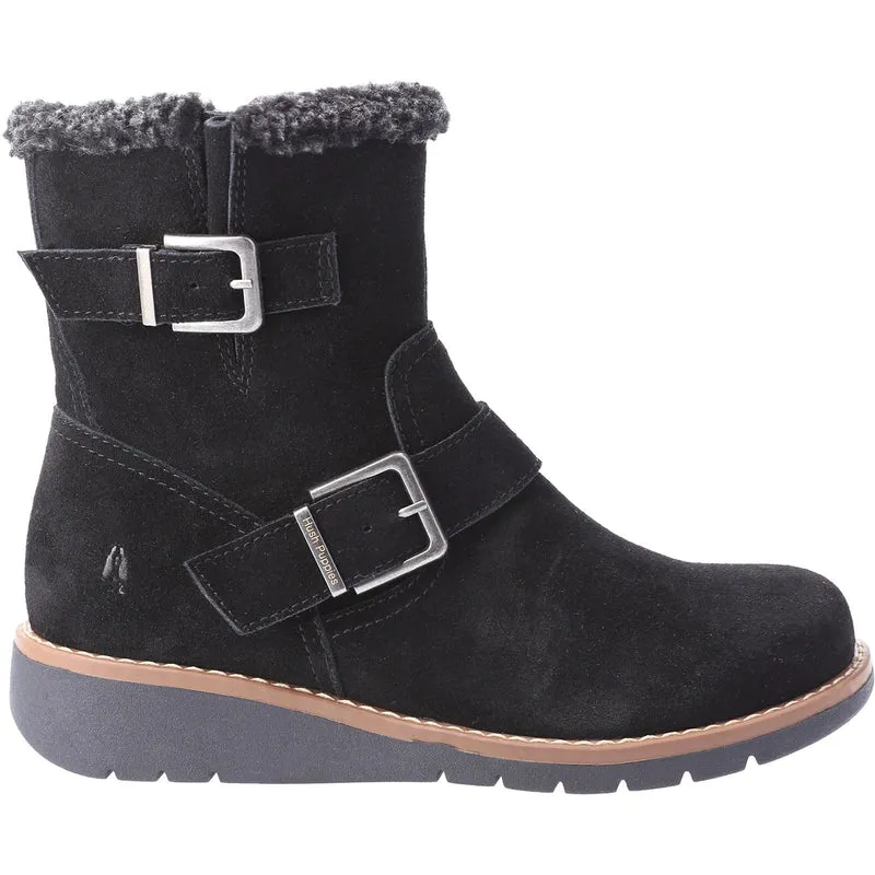 Hush Puppies Damen Lexie Wildlederstiefel - Schwarz