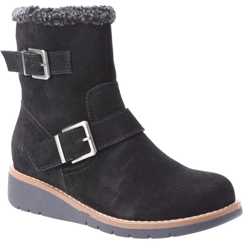 Hush Puppies Damen Lexie Wildlederstiefel - Schwarz