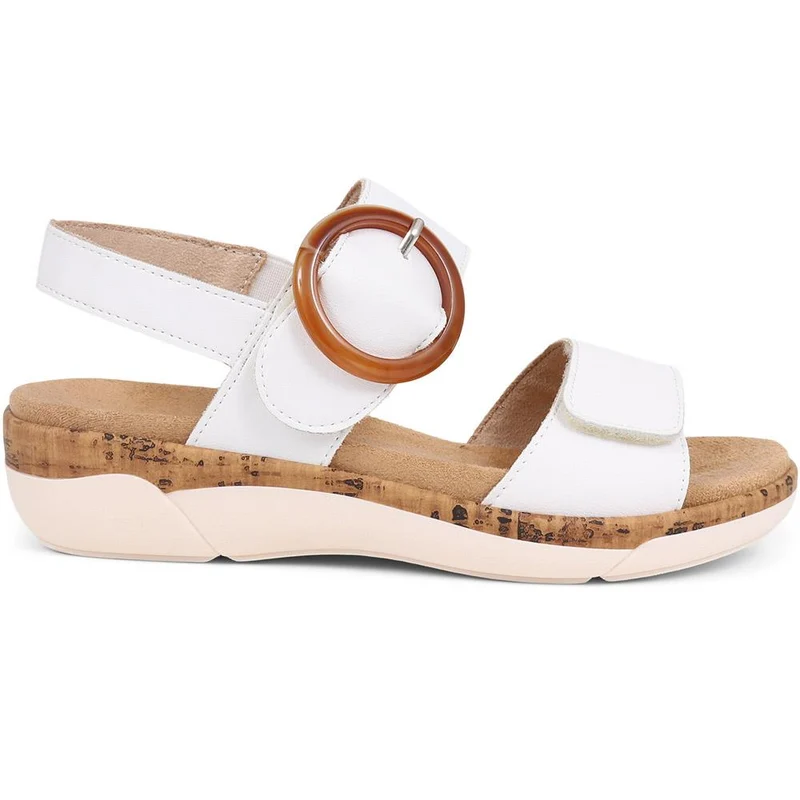 Dual-Fitting Two-Tone Sandals - DRS33503 / 319 686 - White