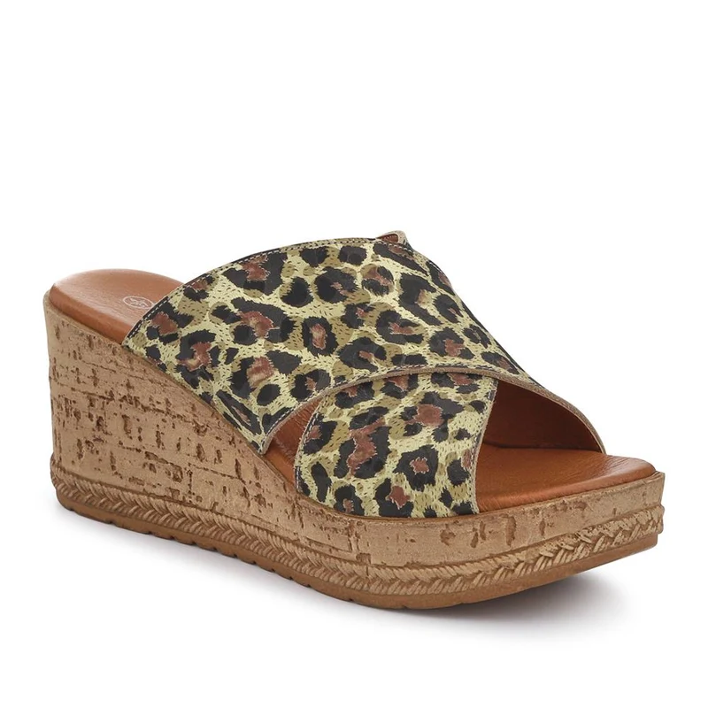 Premium Leather Wedge Heels - LUCK41007 / 327 391