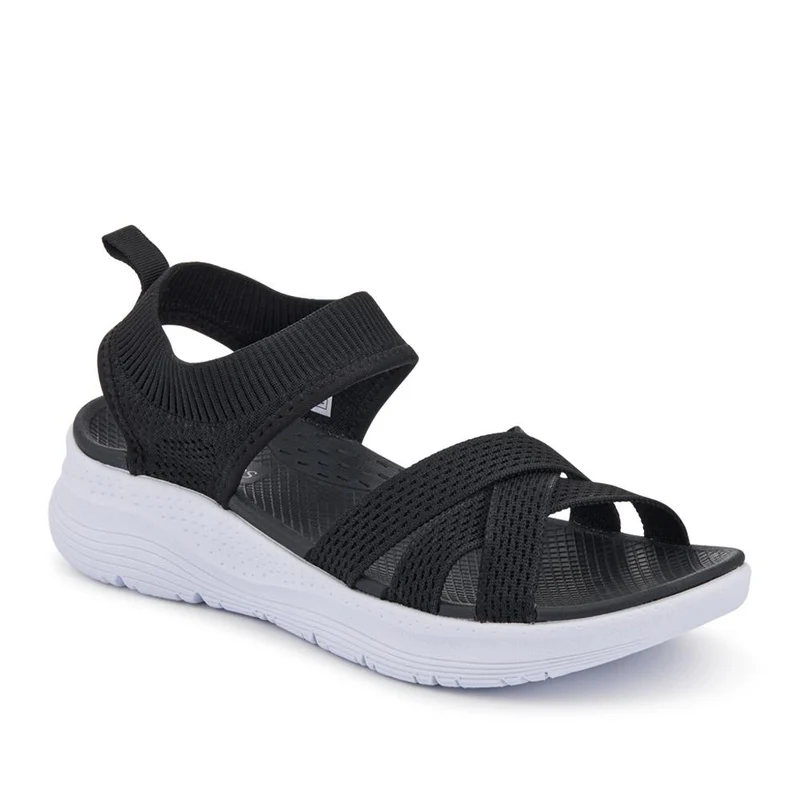 Elasticated Slip-On Sandals - XIAM41017 / 327 825 - Black