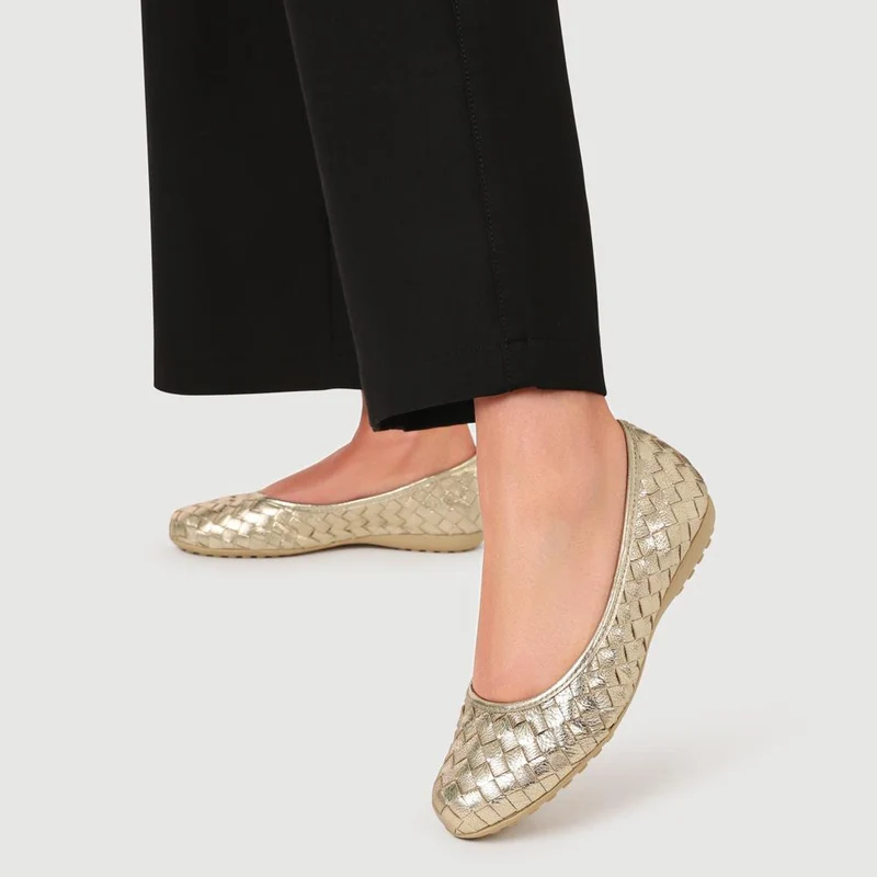 Leather Cushioned Pumps - BELBT41000 / 327 495 - Gold