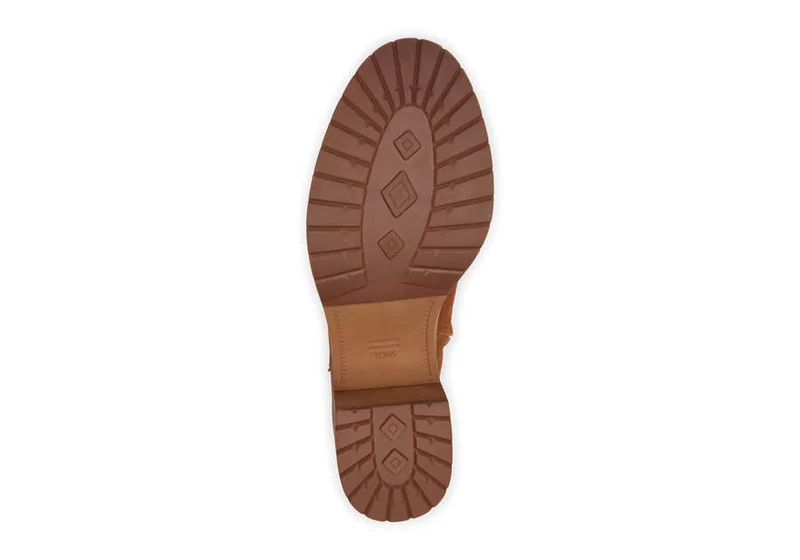 TOMS Damen-Stiefelette „Marina“ aus Leder – Hellbraun