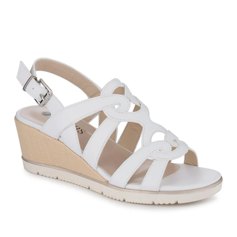 Strappy Wedge-Heeled Espadrilles - WBINS41042 / 327 223