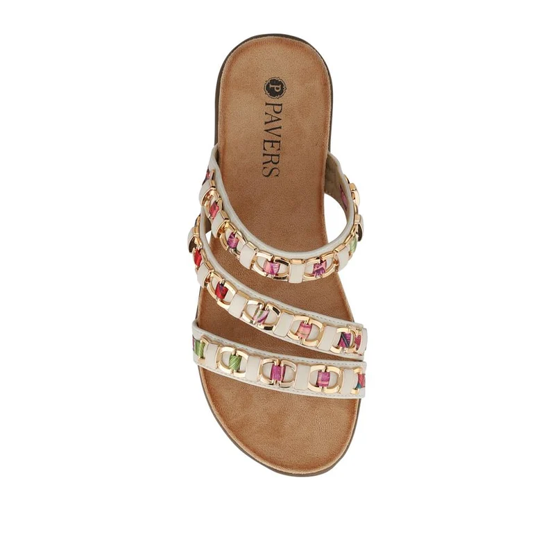 Triple-Strapped Mules - BAIZH41022 / 327 273 - White