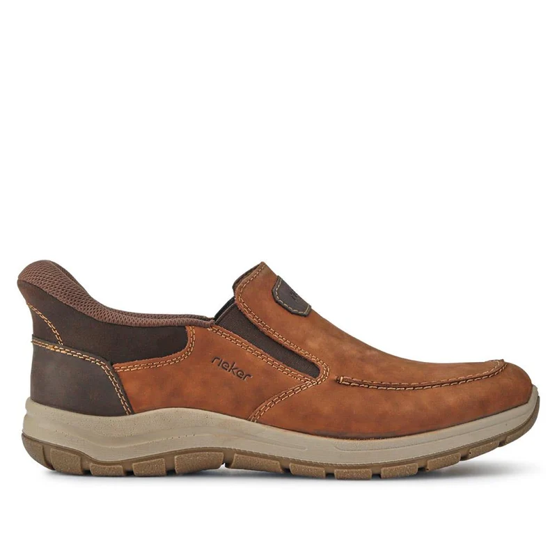Wide-Fit Leather Slip-Ons - RKR41526 / 326 760 - Brown