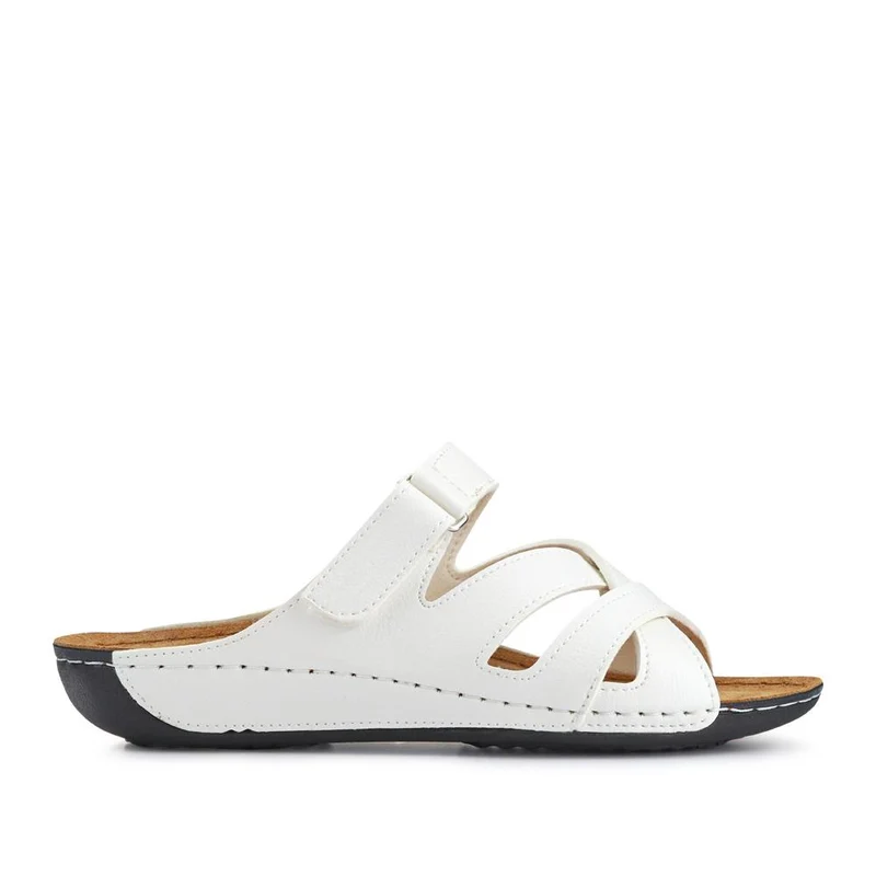 Lightweight Touch Fasten Mules - SERAY41001 / 327 547 - White