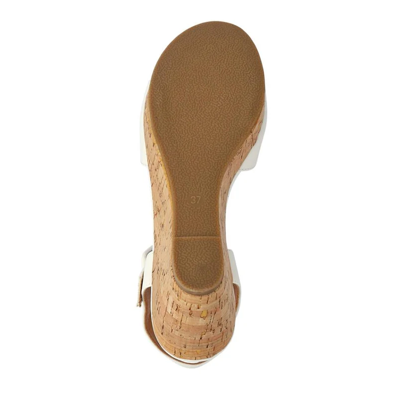 High Buckled Wedge Sandals - WOIL41051 / 327 394 - White