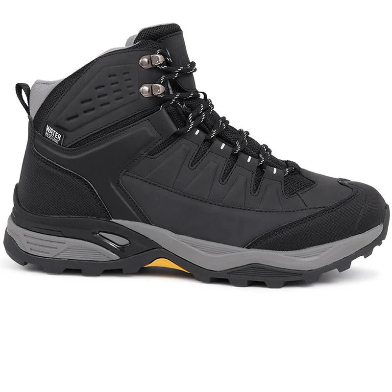 Wide Fit Lace Up Walking Boots - SUNCH40003 / 325 726 - Black