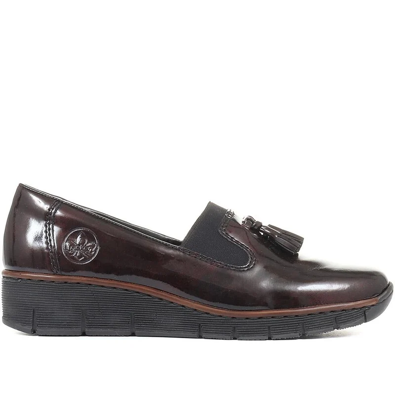 Slip-On Wedge Shoes - RKR32516 / 319 087 - Burgundy Patent