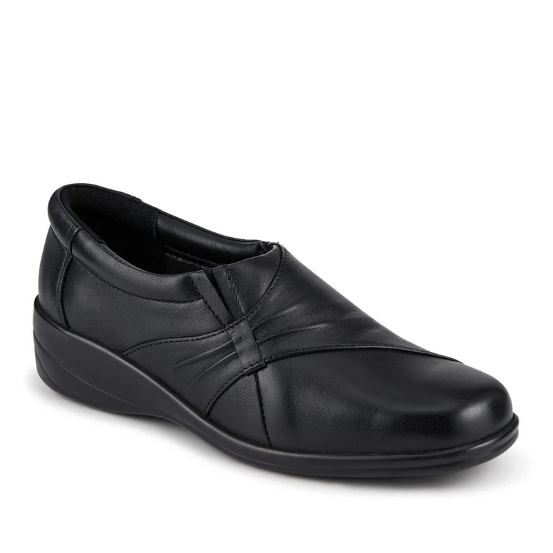 Smart Leather Slip-On Shoes - KF42001 / 328 024 - Black