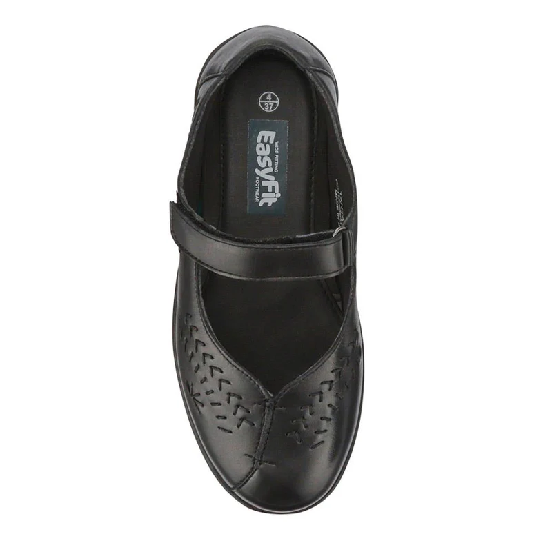 Extra-Wide Leather Mary Janes - TANTA / 327 206 - Black