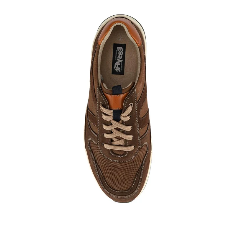 Ultra-Wide Lace-Up Trainers - GRANT / 326 967 - Brown