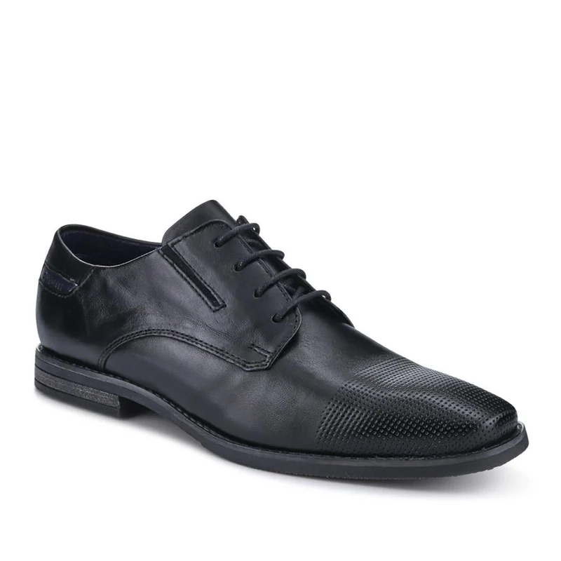 Smart Leather Derby Shoes - BUG41510 / 327 366 - Black