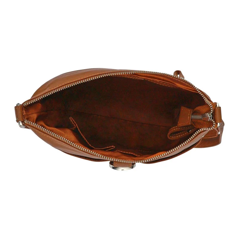 Leather Daily Zip-Close Crossbody Bag - JWNBG41003 / 327 771 - Tan
