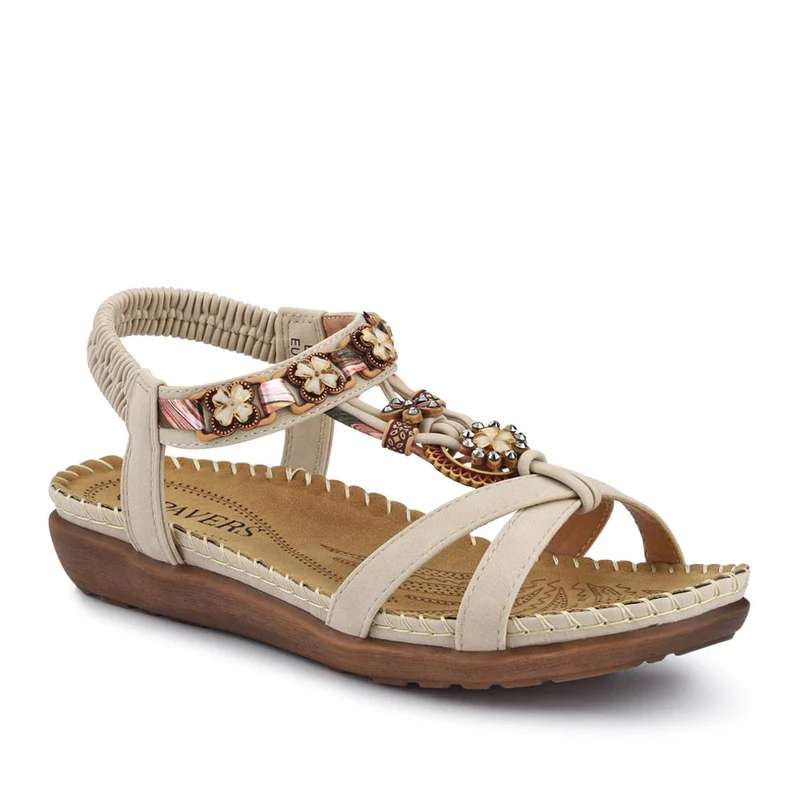 Lightweight Wedge Heel Mules - BAIZH41006 / 327 081 - Beige