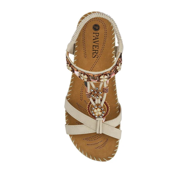 Lightweight Wedge Heel Mules - BAIZH41006 / 327 081 - Beige