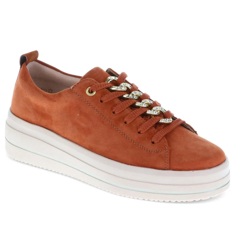 Leather Platform Trainers - DRS40502 / 325 667 - Tan