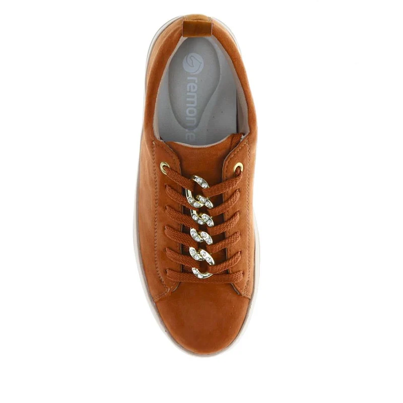 Leather Platform Trainers - DRS40502 / 325 667 - Tan