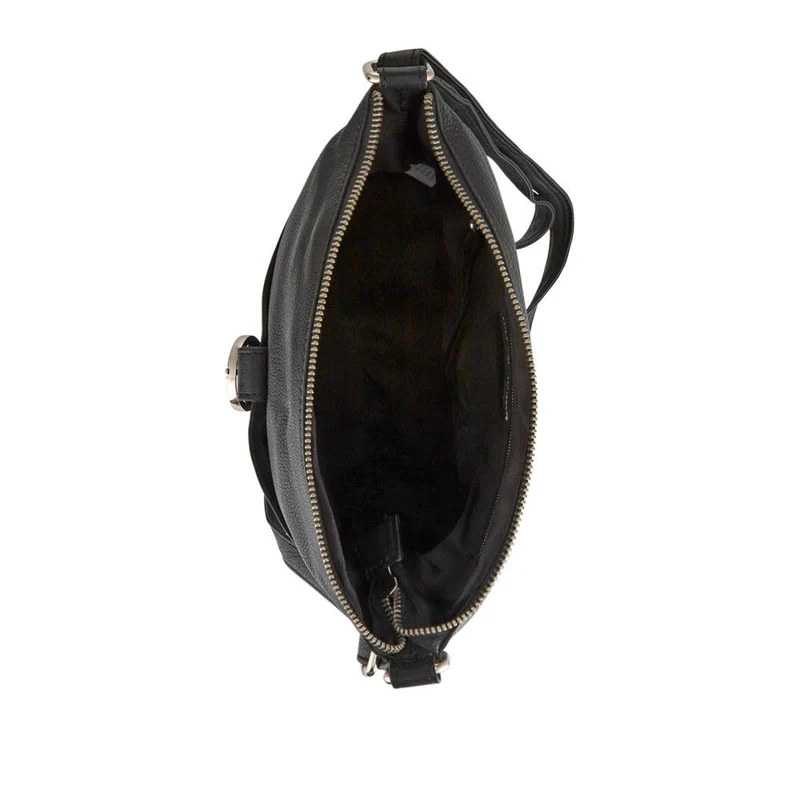 Leather Daily Zip-Close Crossbody Bag - JWNBG41003 / 327 771 - Black
