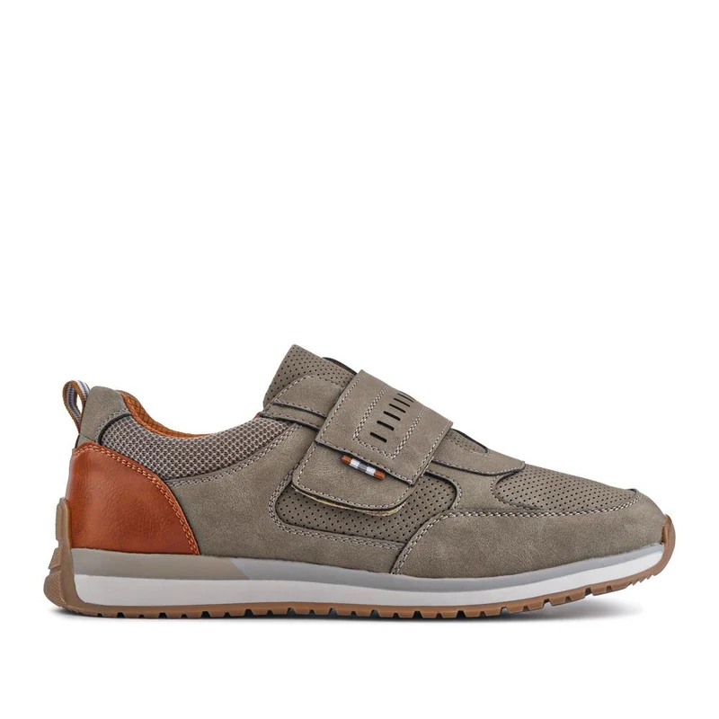 Wide Fit Touch Fasten Trainers - GANG41011 / 327 572 - Khaki