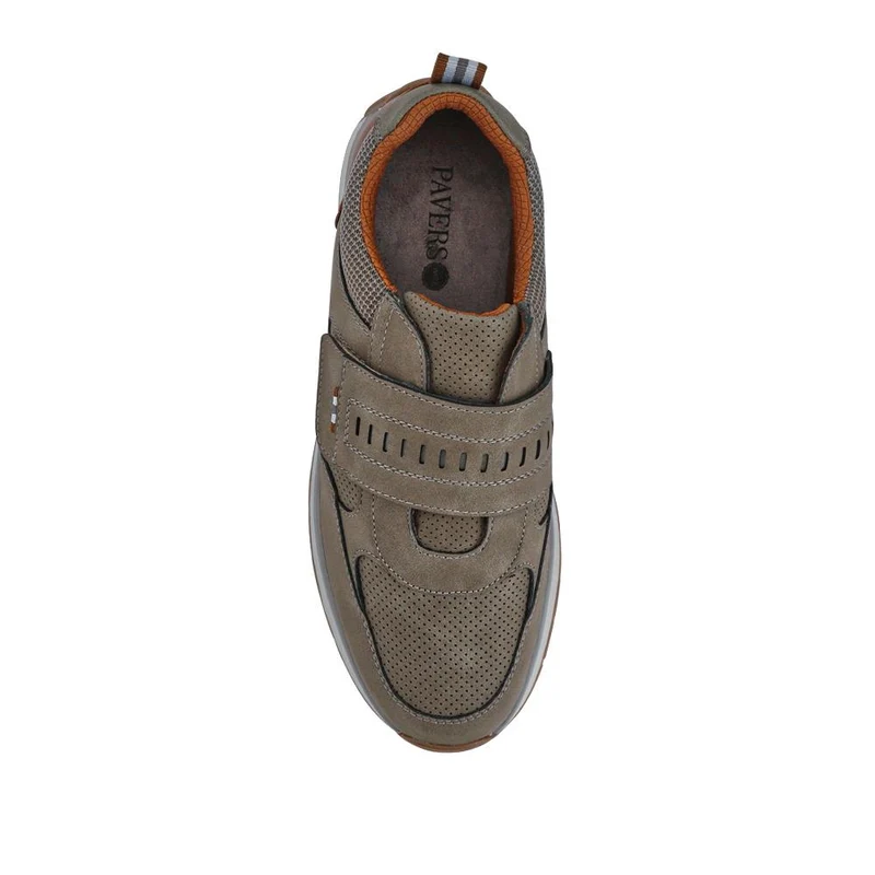 Wide Fit Touch Fasten Trainers - GANG41011 / 327 572 - Khaki