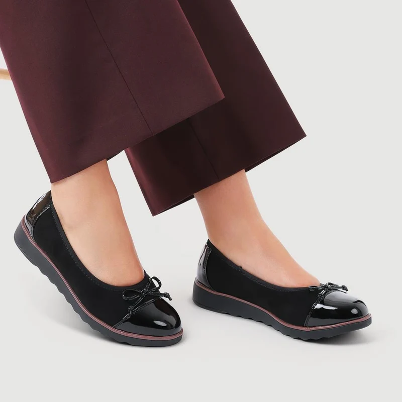 Lightweight Ballet Pumps - BRK34011 / 320 508 - Black-Black Patent