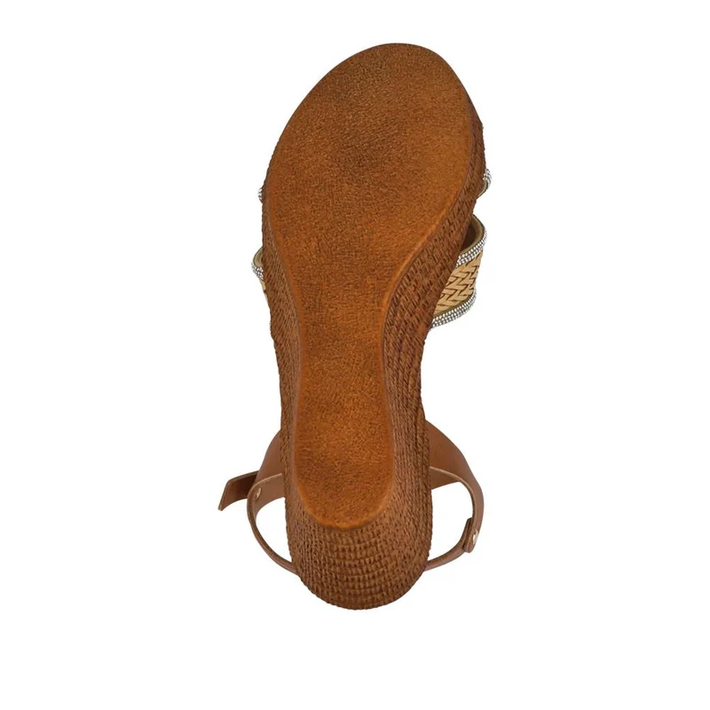 Buckle-Fastening Wedge Espadrilles - CLUBS41000 / 326 850 - Beige