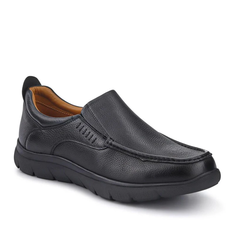 Wide-Fit Leather Slip-On Shoes - PERFO41005 / 327 383