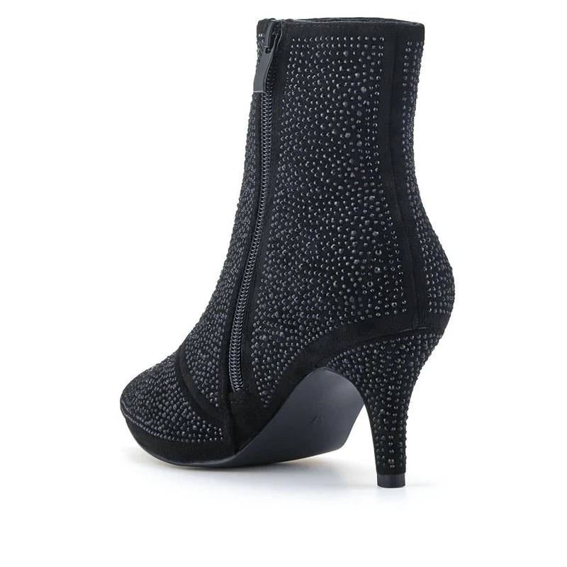 Cone-Heeled Smart Ankle Boots - SENBO40009 / 326 185 - Black