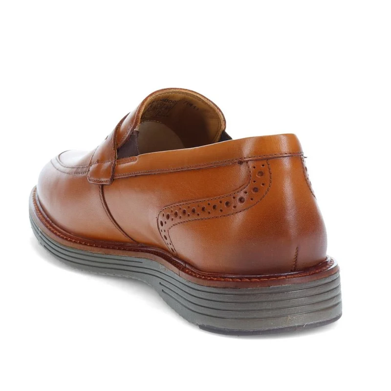 Leather Penny Slip-On Shoes - PERFO40009 / 326 144 - Tan