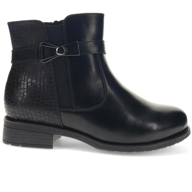 Extra-Wide Buckled Ankle Boots - BEVERLY / 326 121 - Black