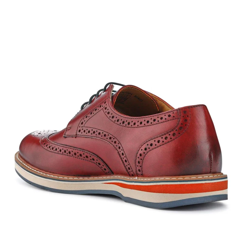 Smart Leather Lace-Up Shoes - PERFO41001 / 327 385 - Bordeaux