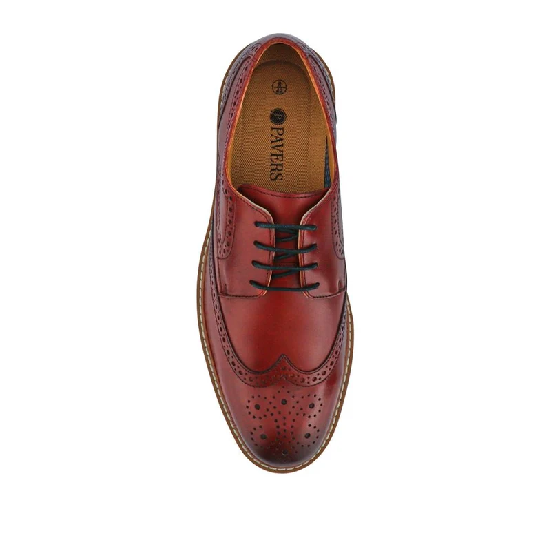 Smart Leather Lace-Up Shoes - PERFO41001 / 327 385 - Bordeaux
