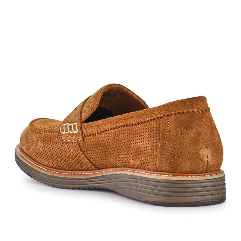 Leather Slip-On Casual Shoes - PERFO41002 / 327 386 - Cognac