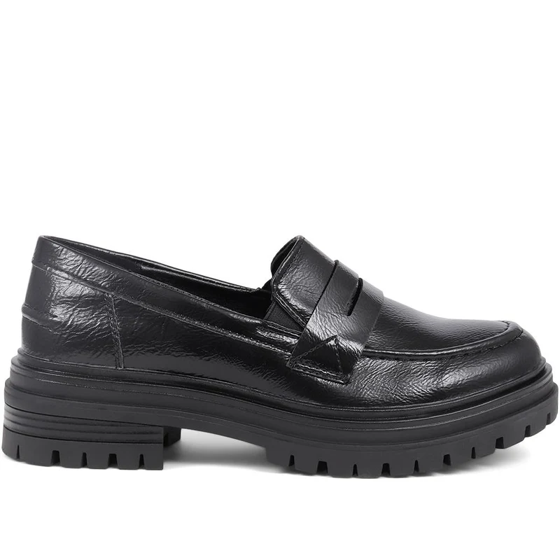 Chunky Loafers - WOIL39035 / 325 362 - Black Patent