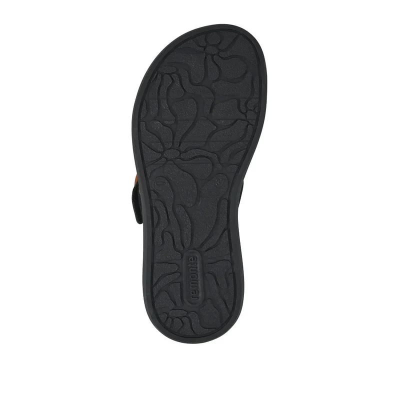 Premium Leather Dual-Fastening Sandals - DRS41514 / 327 104 - Black Multi