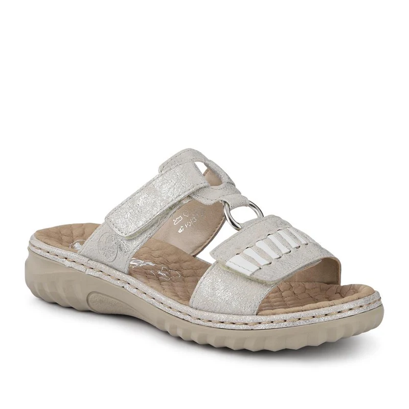 Wedge Touch-Fasten Sandals - RKR41549 / 327 295 - Silver