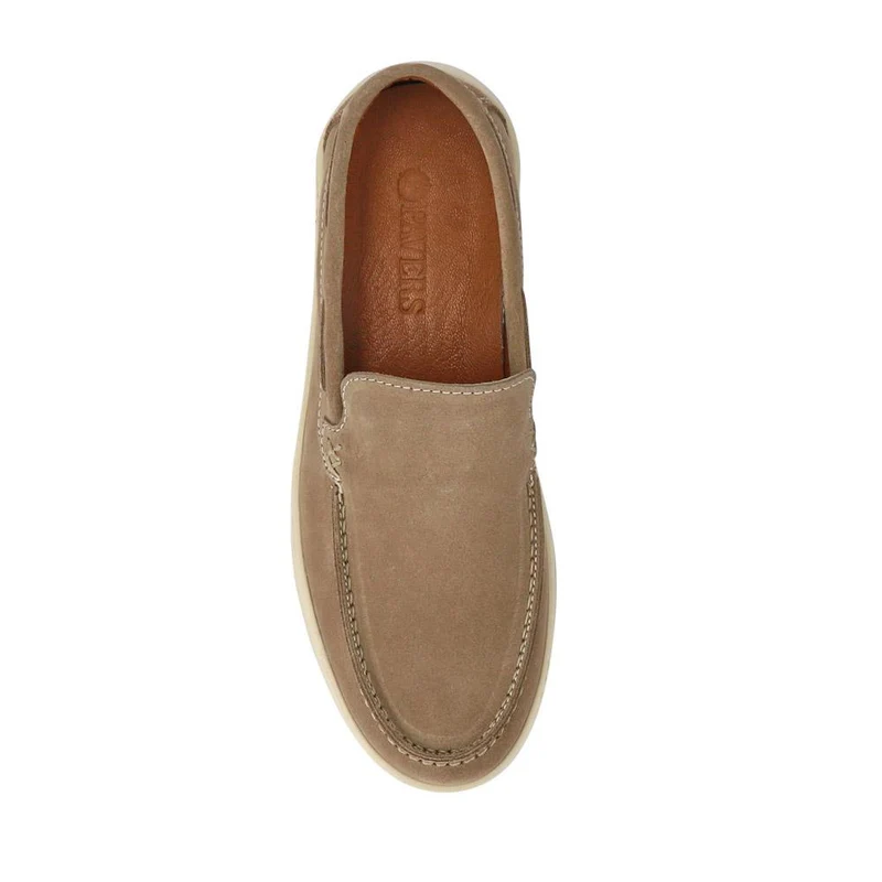 Leather Slip-On Shoes - OZIL41001 / 327 134 - Beige