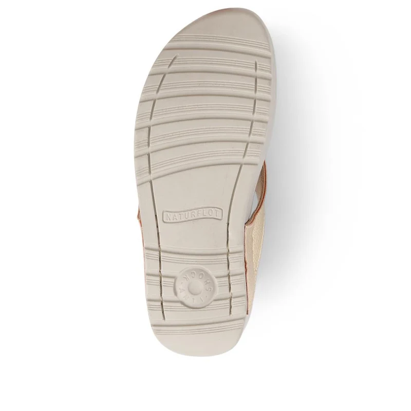 Fly Flot Toe Post Platform Sandals - FLY39083 / 324 805 - Gold