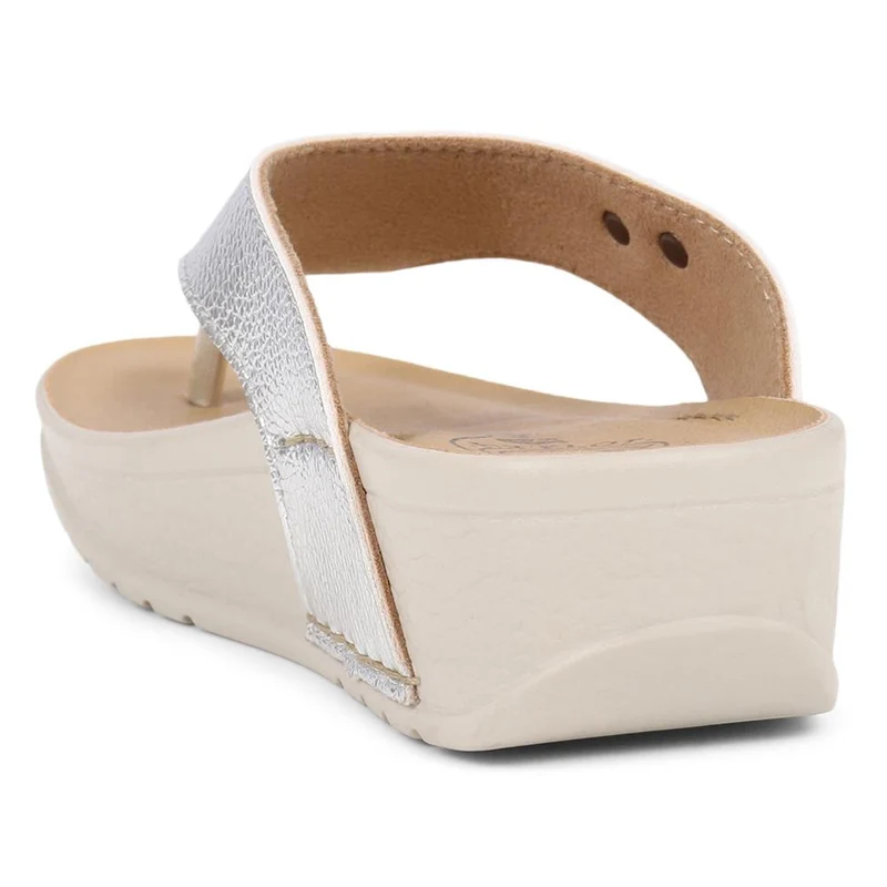 Fly Flot Toe Post Platform Sandals - FLY39083 / 324 805 - Silver