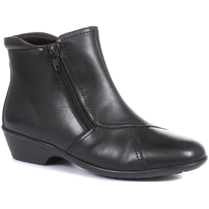 Wide-Fit Leather Ankle Boots - HSKEMP1811 / 146 311