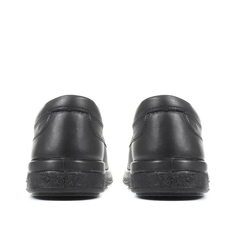 Leather Slip On Shoes - RAJ1801 / 145 886 - Black