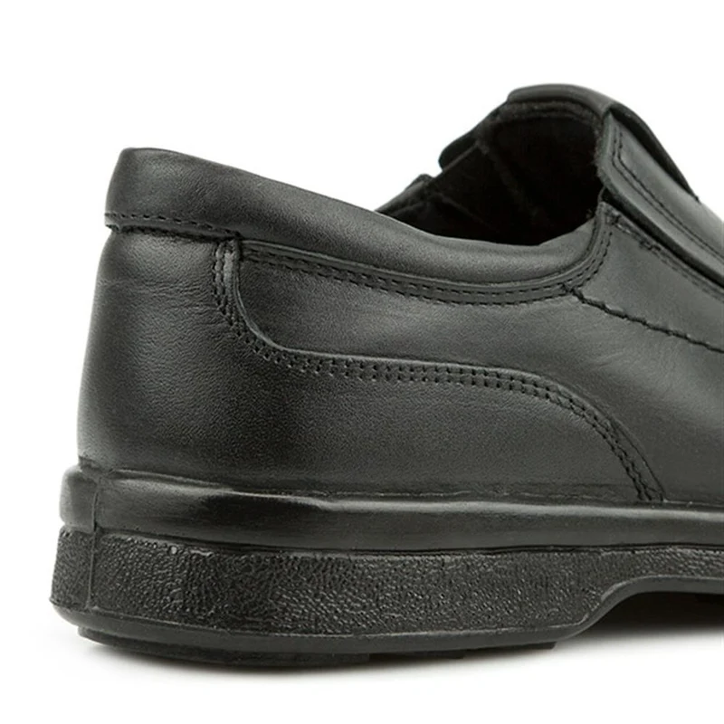 Leather Slip On Shoes - RAJ1801 / 145 886 - Black