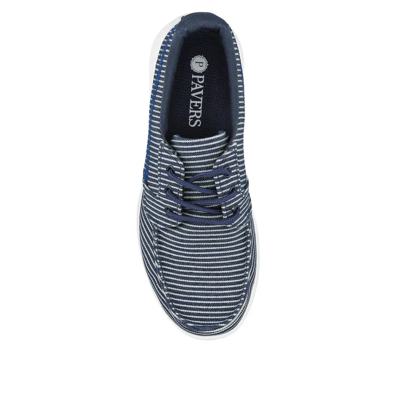 Ladies' Lace-Up Moccasins - TITAN41003 / 327 305 - Navy Multi