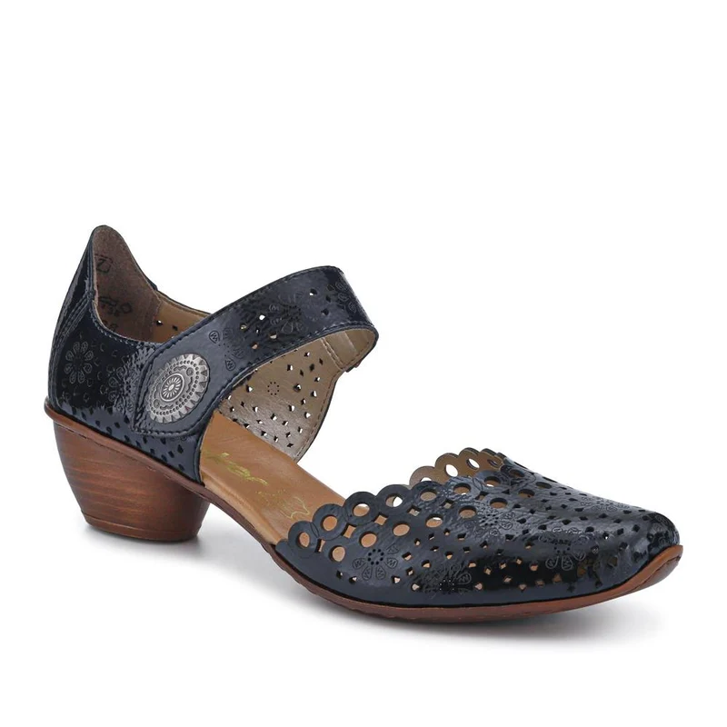 Leather Cuban-Heeled Mary Janes - RKR41536 / 327 286