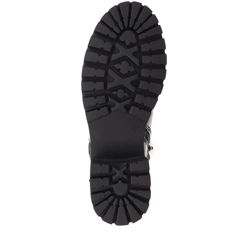 Croc Patent Ankle Boots - BELWBINS38131 / 324 577 - Black Croc