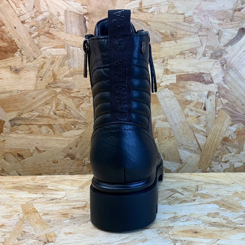 Carmela Modische Damen-Stiefelette aus Leder – Schwarz