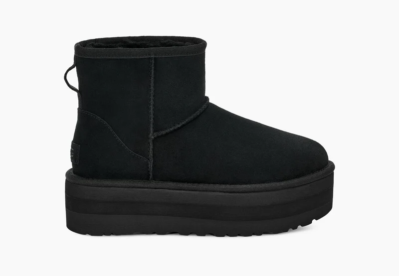 UGG Klassische Mini-Plateaustiefel für Damen – Schwarz